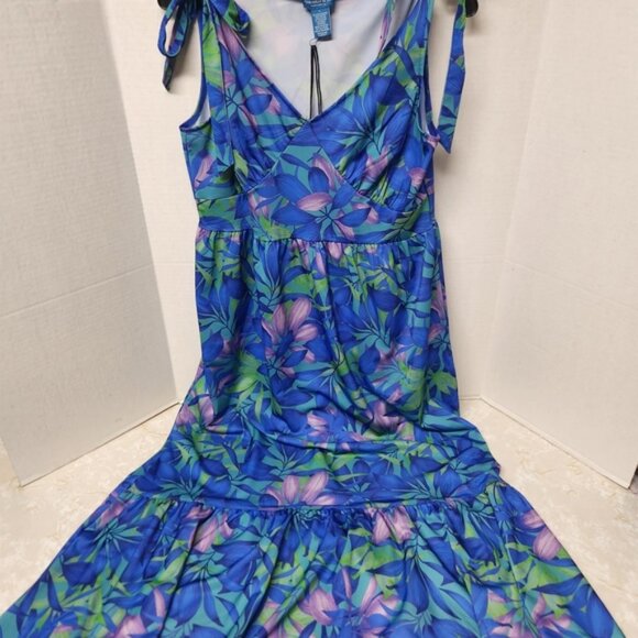 Carribean Joe Island Supply Beach Dress UPF 50 Sun Protection Tropical New - Picture 1 of 12